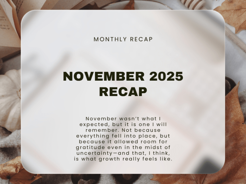November 2025 recap